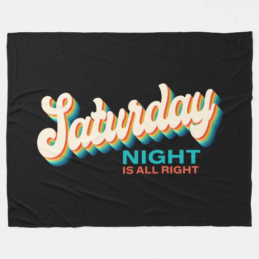 Couverture Polaire Style rétro Samedi soir Tout va bien (Devant (Horizontal))