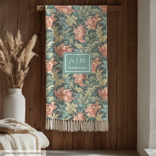 Couverture Polaire Style romantique Morris pimpernel personnalisé cos