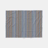 Couverture Polaire Style sud-ouest Bleu et géométrique Brown Petit (Devant (Horizontal))