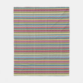 Couverture Polaire Style Tricoté Rayé Multi-Coloré (Devant)