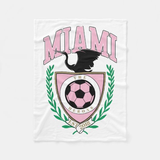 Couverture Polaire Style Varsity de football de Miami (Devant)