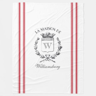 Couverture Polaire Style vintage Français Red Tick Bande Famille Cres