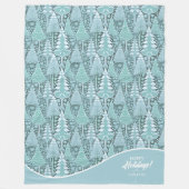 Couverture Polaire Stylisé Coastal Christmas Trees Motif#6 ID1009 (Devant)