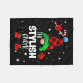 Couverture Polaire Stylish Gnome Red Buffalo Plaid Matching Family Ch (Devant (Horizontal))