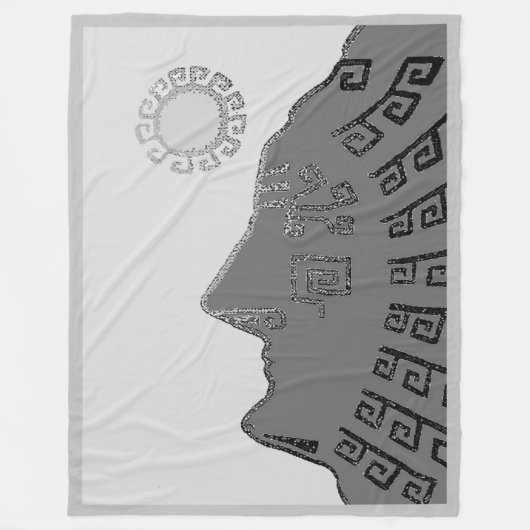 Couverture Polaire Stylish Machu Picchu Dessin de la polaire gris arg (Devant)