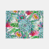 Couverture Polaire Succulent jardin tropical (Devant (Horizontal))
