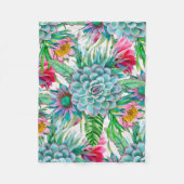 Couverture Polaire Succulent jardin tropical (Devant)