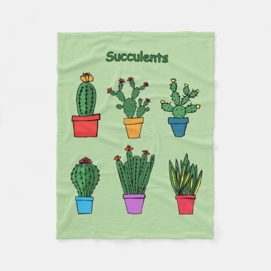 Couverture Polaire Succulentes #1 (Devant)