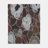 Couverture Polaire Succulents colorés motif floral (Devant)