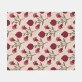 Couverture Polaire Succursale De Grenade Avec Fleurs Et Fruits (Devant (Horizontal))