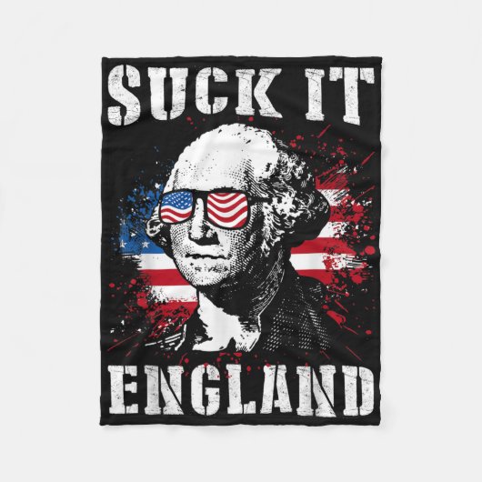 Couverture Polaire Suck It England Funny 4 juillet Memorial Day (Devant)