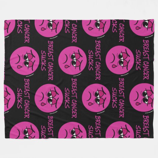 Couverture Polaire SUCKS...Cancer du sein (Devant (Horizontal))