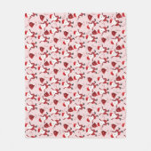Couverture Polaire Sucre de canne du Père Noël Rouge Motif (Devant)