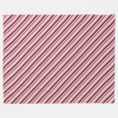 Couverture Polaire Sucre de canne Grilles, rose et chocolat (Devant (Horizontal))