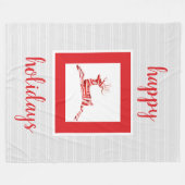 Couverture Polaire Sucre de canne Reindeer, Festive (Devant (Horizontal))