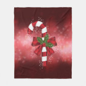 Couverture Polaire Sucre de canne Rouge Sur Un Arrière - plan Red Bok (Devant)