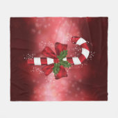 Couverture Polaire Sucre de canne Rouge Sur Un Arrière - plan Red Bok (Devant (Horizontal))