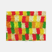 Couverture Polaire Sucrerie colorée d'ours de gummi (Devant (Horizontal))