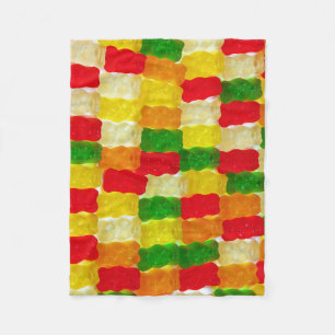 Couverture Polaire Sucrerie colorée d'ours de gummi