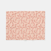 Couverture Polaire Sucres de canne de Noël roses Peachy (Devant (Horizontal))