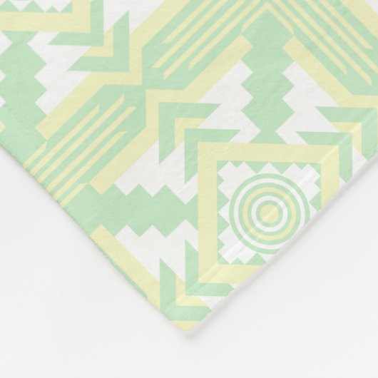 Couverture Polaire Sud-Ouest Inspiré Jaune Vert Blanc (Coin)