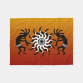 Couverture Polaire Sud-ouest Sunset Kokopelli Tribal Desert Sun (Devant (Horizontal))