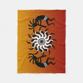 Couverture Polaire Sud-ouest Sunset Kokopelli Tribal Desert Sun (Devant)