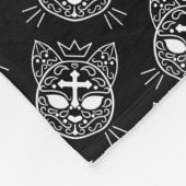 Couverture Polaire Sugar crâne kitty chat motif en style Goth cool (Coin)