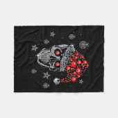 Couverture Polaire Sugar Skull With Santa Hat Tee Christmas Pajama Xm (Devant (Horizontal))