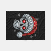 Couverture Polaire Sugar Skull With Santa Hat Tee Christmas Pajama Xm (Devant (Horizontal))