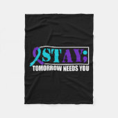 Couverture Polaire Suicide Awareness Mental Health Tomorrow Semicolon (Devant)