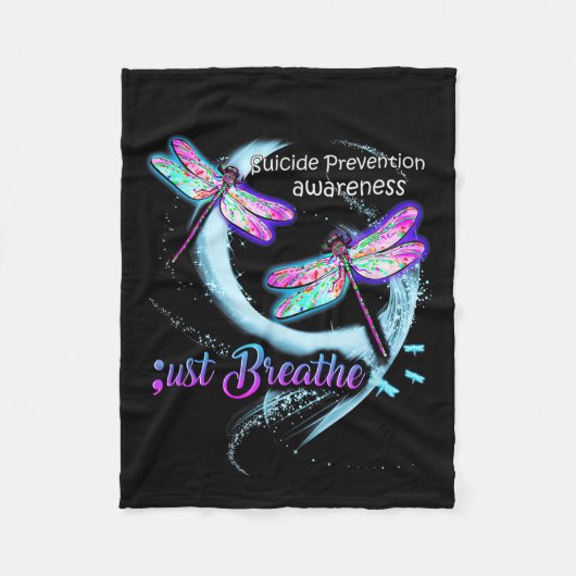 Couverture Polaire Suicide Awareness Shirt Just Breathe Suicide Preve (Devant)
