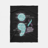 Couverture Polaire Suicide Awareness Shirt Suicide Prevention Semicol (Devant)