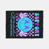 Couverture Polaire Suicide Awareness Teal & Purple Ribbon Suprt G (Devant (Horizontal))