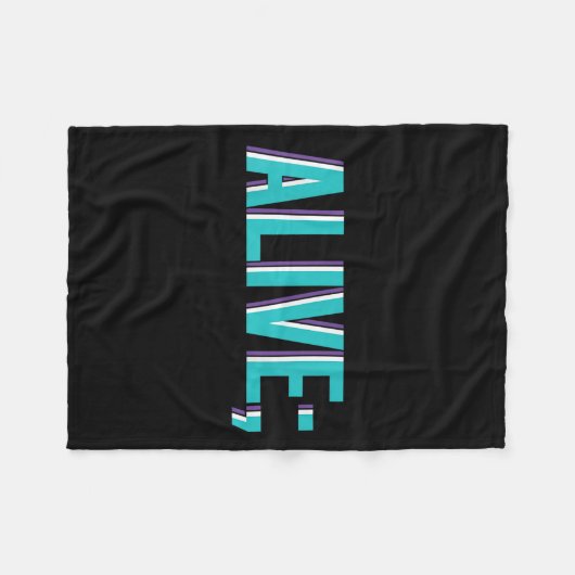 Couverture Polaire Suicide Prevention Alive _ I For Suprters  (Devant (Horizontal))