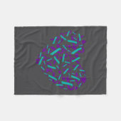 Couverture Polaire Suicide Prevention Awareness Teal &amp; Purple Rib (Devant (Horizontal))