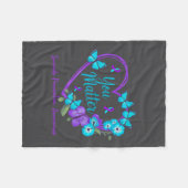 Couverture Polaire Suicide Prevention Awareness Teal Purple Ribbons Y (Devant (Horizontal))
