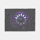 Couverture Polaire Suicide Prevention Awareness Teal Ribbon And Sunfl (Devant (Horizontal))