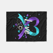 Couverture Polaire Suicide Prevention - Semicolon Suicide Awareness R (Devant (Horizontal))