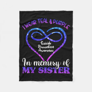 Couverture Polaire Suicide Prevention Shirt, Teal &amp; Purple In Mem