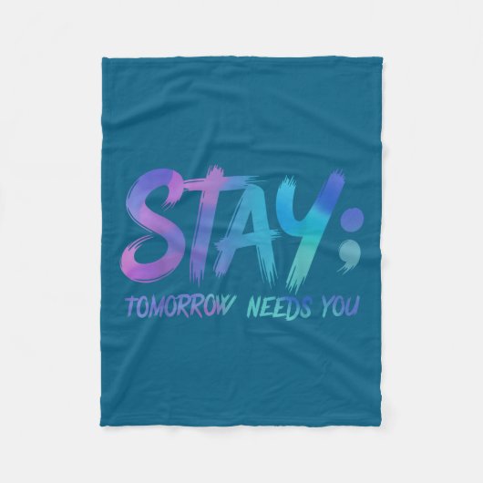 Couverture Polaire Suicide Prevention Stay Tomorrow Needs You Awarene (Devant)