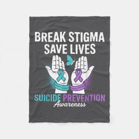 Couverture Polaire Suicide Prevention Suprt Break Stigma Suicide Awar (Devant)