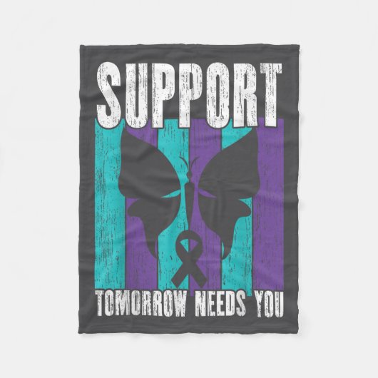 Couverture Polaire Suicide Prevention Suprt Tomorrow _ I For Suprters (Devant)