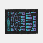 Couverture Polaire Suicide Prevention Wear Teal Purple For Someone Aw (Devant (Horizontal))