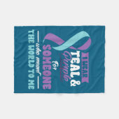 Couverture Polaire Suicide Prevention Wear Teal Purple Someone Meant  (Devant (Horizontal))
