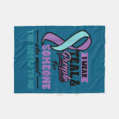 Couverture Polaire Suicide Prevention Wear Teal Purple Someone Meant  (Devant (Horizontal))