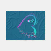 Couverture Polaire Suicide Prevention Week Dragonfly Heart Ribbon Sem (Devant (Horizontal))