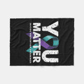 Couverture Polaire Suicides Prevention Shirts Suicide Awareness  (Devant (Horizontal))