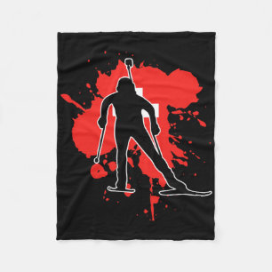 Couverture Polaire Suisse Drapeau Biathloniste - Biathlon Suisse 1