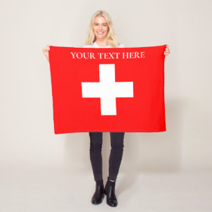 Couverture Polaire Suisse personnalisée Drapeau Suisse Europe Suisse
